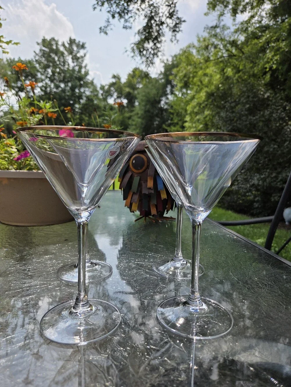 Set of 4 Cristal d’Arques Paris Selectio 24% Lead Crystal Martini Glasses France